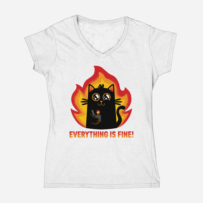 We're Fine-Womens-V-Neck-Tee-danielmorris1993