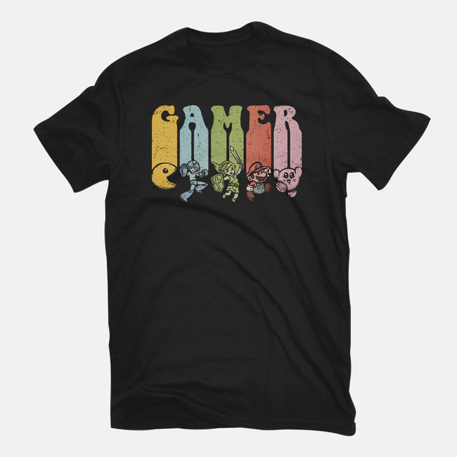 Vintage Gamer-Unisex-Basic-Tee-kg07