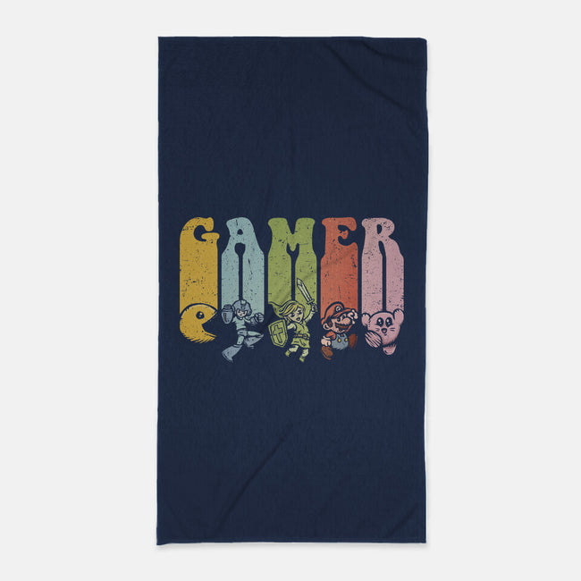 Vintage Gamer-None-Beach-Towel-kg07