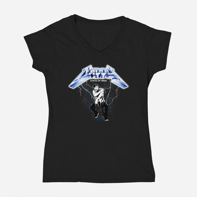Daddy Lightning-Womens-V-Neck-Tee-rocketman_art
