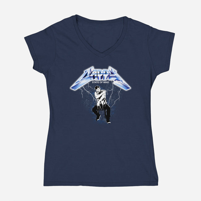 Daddy Lightning-Womens-V-Neck-Tee-rocketman_art
