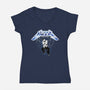 Daddy Lightning-Womens-V-Neck-Tee-rocketman_art