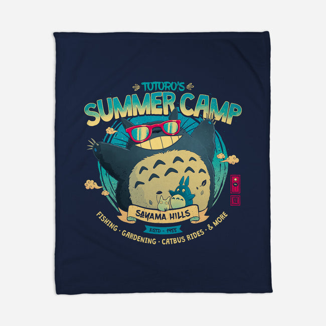 Neighbor's Summer Camp-None-Fleece-Blanket-teesgeex