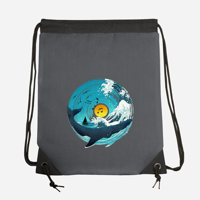 Sound Wave-None-Drawstring-Bag-dandingeroz