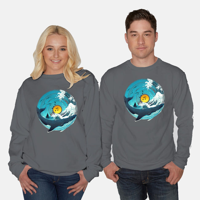 Sound Wave-Unisex-Crew Neck-Sweatshirt-dandingeroz
