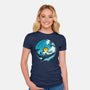 Sound Wave-Womens-Fitted-Tee-dandingeroz