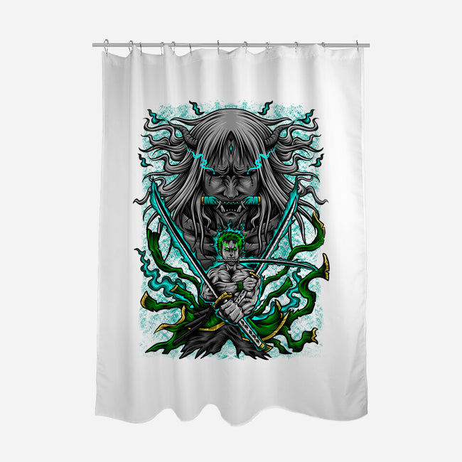 Zoro The Devil-None-Polyester-Shower Curtain-aleoarts