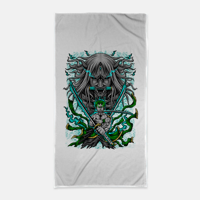 Zoro The Devil-None-Beach-Towel-aleoarts