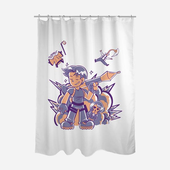 Her Hero-None-Polyester-Shower Curtain-Henrique Torres