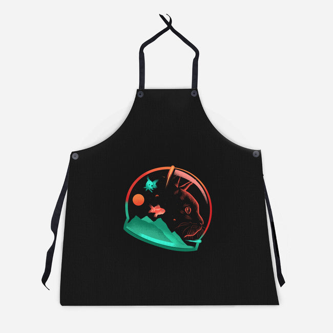 Astrocat In Space-Unisex-Kitchen-Apron-sachpica