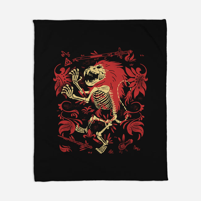 Wizardry Lion Fossil-None-Fleece-Blanket-estudiofitas