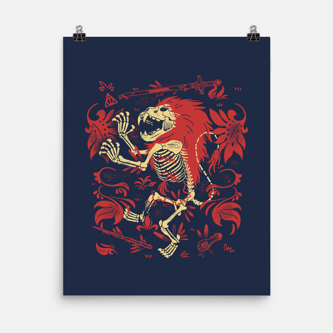 Wizardry Lion Fossil-None-Matte-Poster-estudiofitas
