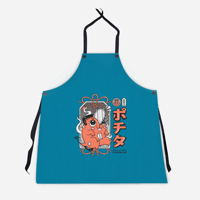 Good Luck Pochita-Unisex-Kitchen-Apron-Bear Noise