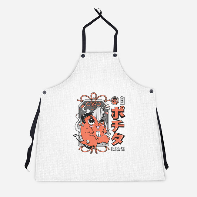 Good Luck Pochita-Unisex-Kitchen-Apron-Bear Noise