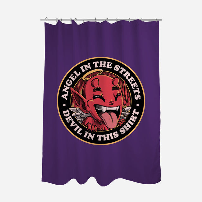 Devil In This Shirt-None-Polyester-Shower Curtain-Studio Mootant