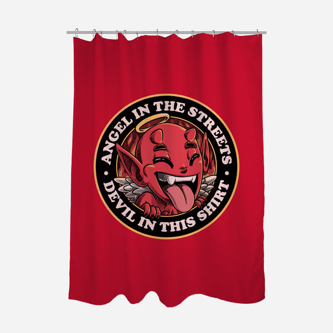 Devil In This Shirt-None-Polyester-Shower Curtain-Studio Mootant
