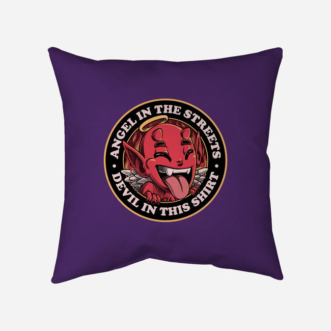 Devil In This Shirt-None-Removable Cover-Throw Pillow-Studio Mootant
