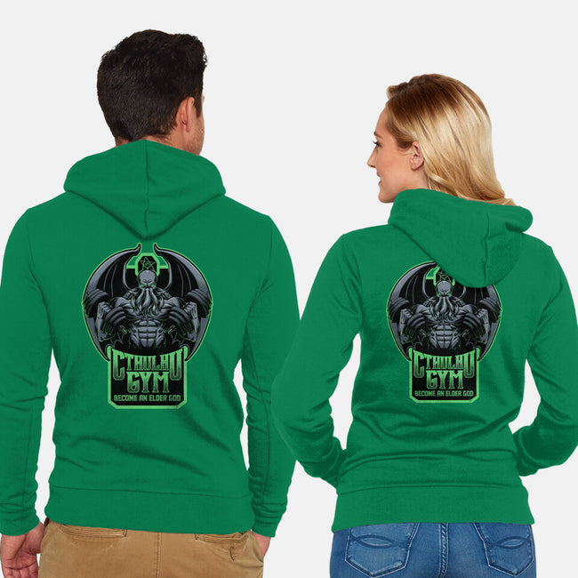 Cthulhu Gym-Unisex-Zip-Up-Sweatshirt-Studio Mootant