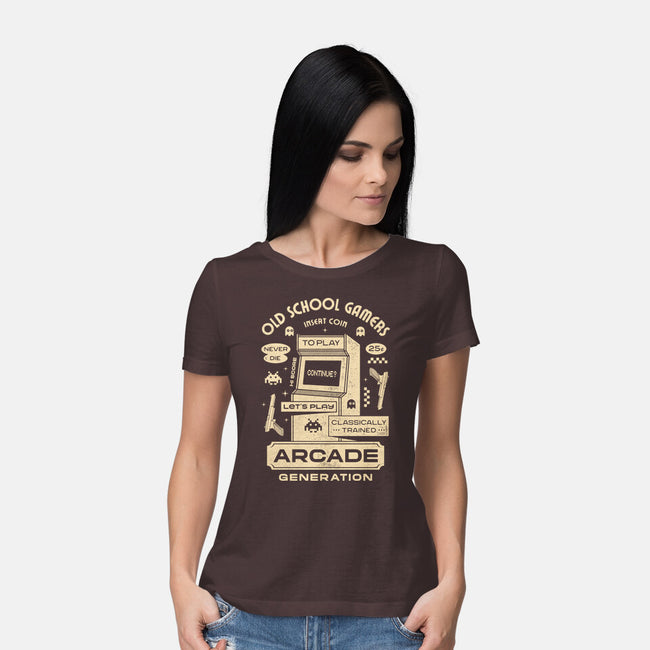 Arcade Gamers-Womens-Basic-Tee-Logozaste