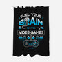 Fuel Your Brain-None-Polyester-Shower Curtain-Logozaste