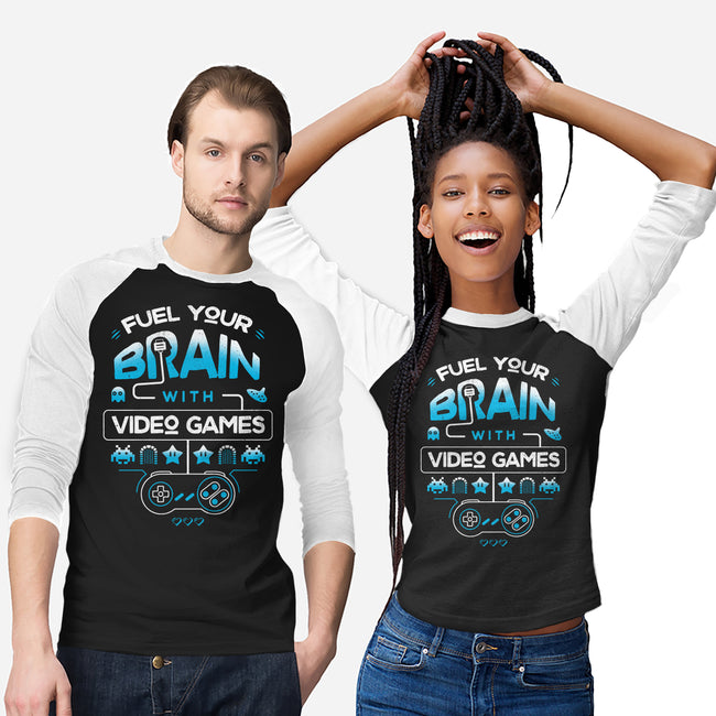 Fuel Your Brain-Unisex-Baseball-Tee-Logozaste