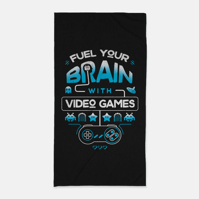 Fuel Your Brain-None-Beach-Towel-Logozaste