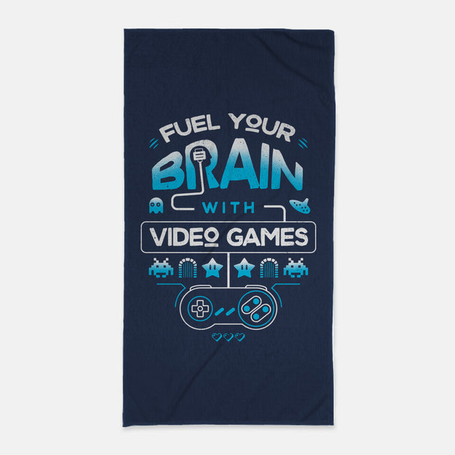 Fuel Your Brain-None-Beach-Towel-Logozaste