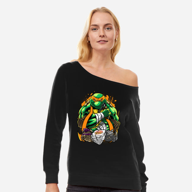 The Silly Brother-Womens-Off Shoulder-Sweatshirt-Diego Oliver
