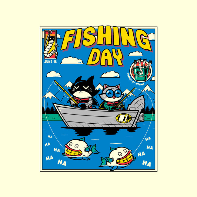 Gotham Fishing Day-None-Glossy-Sticker-krisren28