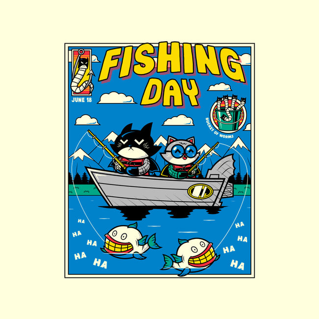 Gotham Fishing Day-None-Removable Cover-Throw Pillow-krisren28