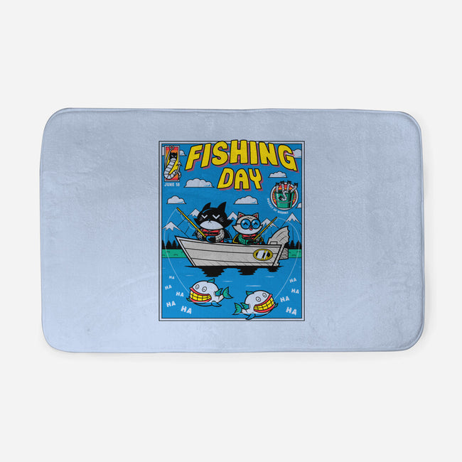 Gotham Fishing Day-None-Memory Foam-Bath Mat-krisren28