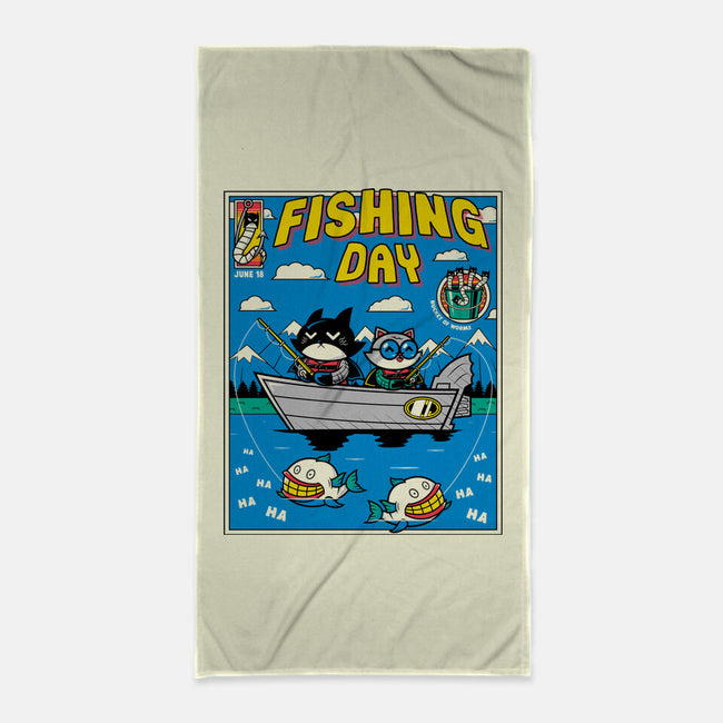 Gotham Fishing Day-None-Beach-Towel-krisren28