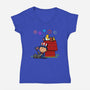Patriotic Nuts-Womens-V-Neck-Tee-Boggs Nicolas