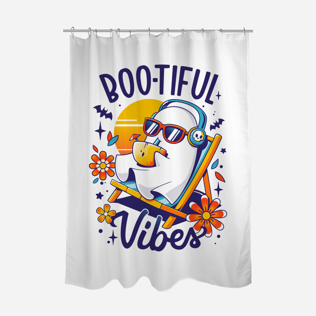 Ghostly Summer Vibes-None-Polyester-Shower Curtain-Snouleaf