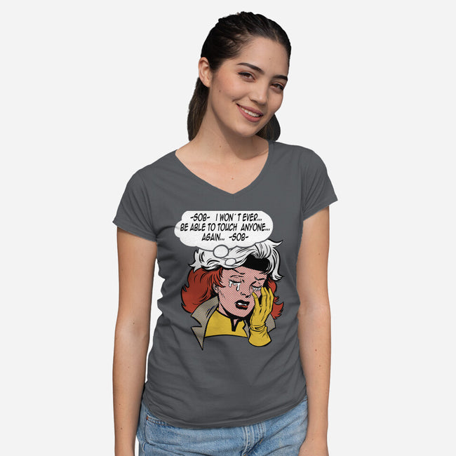 Pop Rogue-Womens-V-Neck-Tee-zascanauta