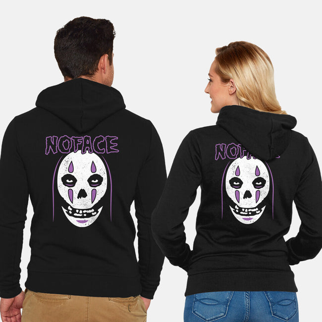 Horror Punk Noface-Unisex-Zip-Up-Sweatshirt-Logozaste