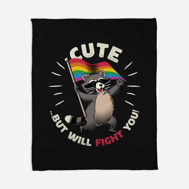 Cute But Will Fight-None-Fleece-Blanket-tobefonseca