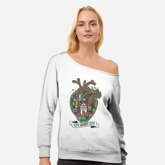 Home Sweet Home Pride-Womens-Off Shoulder-Sweatshirt-tobefonseca