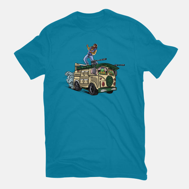 Surfing In The Turtle Van-Unisex-Basic-Tee-zascanauta