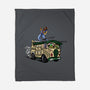 Surfing In The Turtle Van-None-Fleece-Blanket-zascanauta