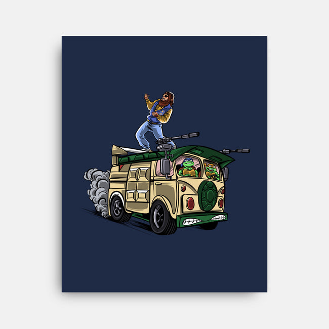 Surfing In The Turtle Van-None-Stretched-Canvas-zascanauta