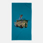 Surfing In The Turtle Van-None-Beach-Towel-zascanauta