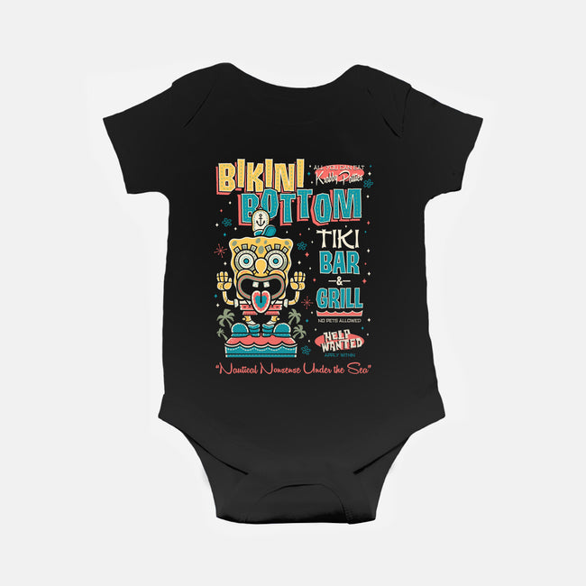 Bikini Bottom Tiki Bar-Baby-Basic-Onesie-Nemons