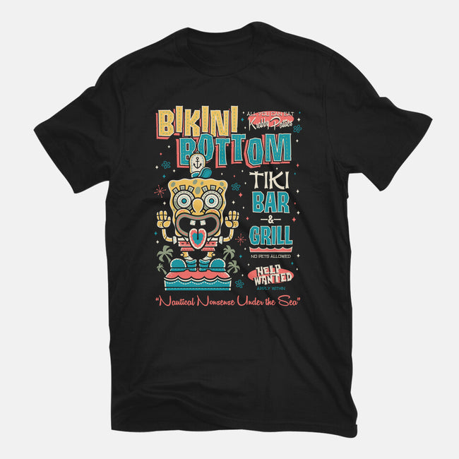 Bikini Bottom Tiki Bar-Womens-Basic-Tee-Nemons