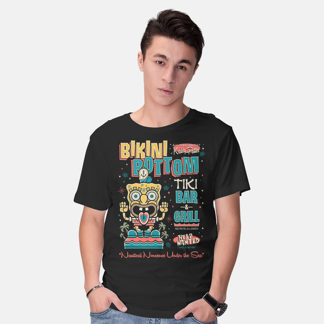 Bikini Bottom Tiki Bar-Mens-Basic-Tee-Nemons