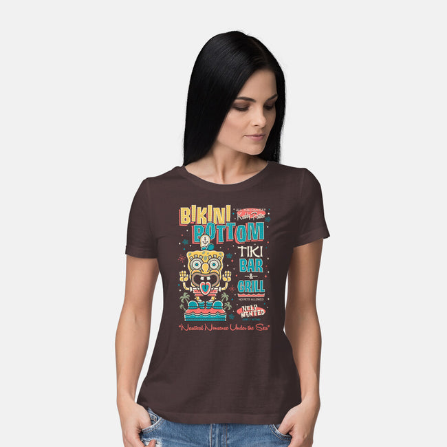 Bikini Bottom Tiki Bar-Womens-Basic-Tee-Nemons