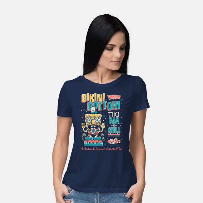 Bikini Bottom Tiki Bar-Womens-Basic-Tee-Nemons