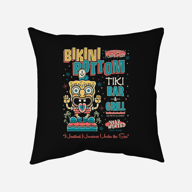 Bikini Bottom Tiki Bar-None-Removable Cover w Insert-Throw Pillow-Nemons