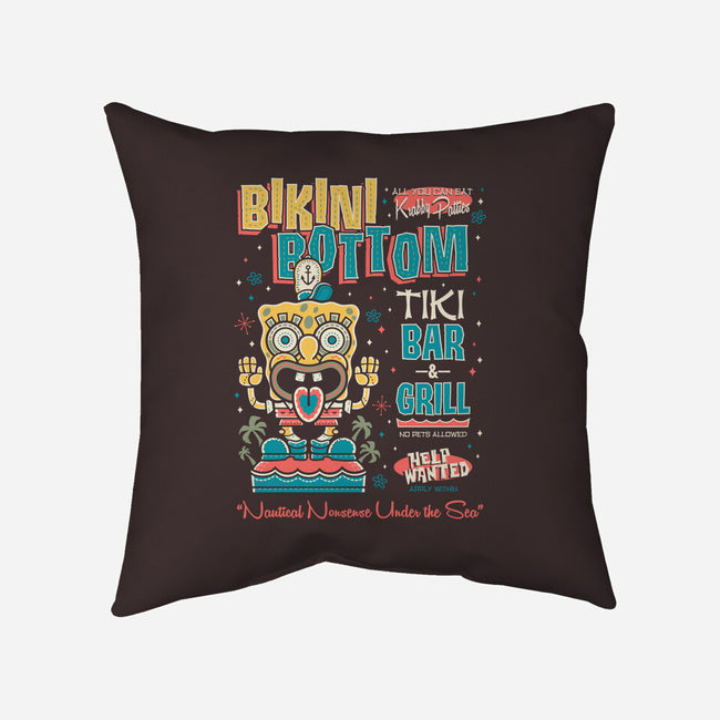 Bikini Bottom Tiki Bar-None-Removable Cover w Insert-Throw Pillow-Nemons
