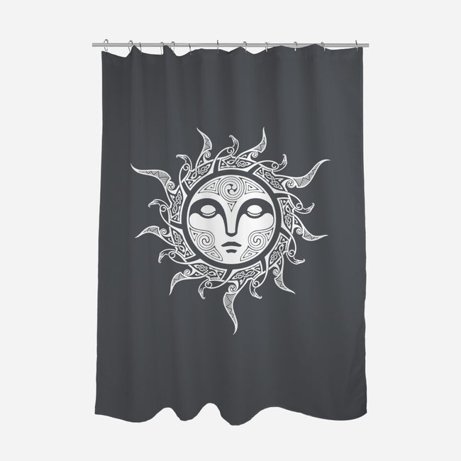 Yule Midwinter Sun-none polyester shower curtain-RAIDHO